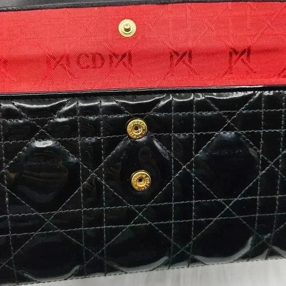 Dior Black Quilted Patent Leather Porte  Monnaie - Picture 9 of 17